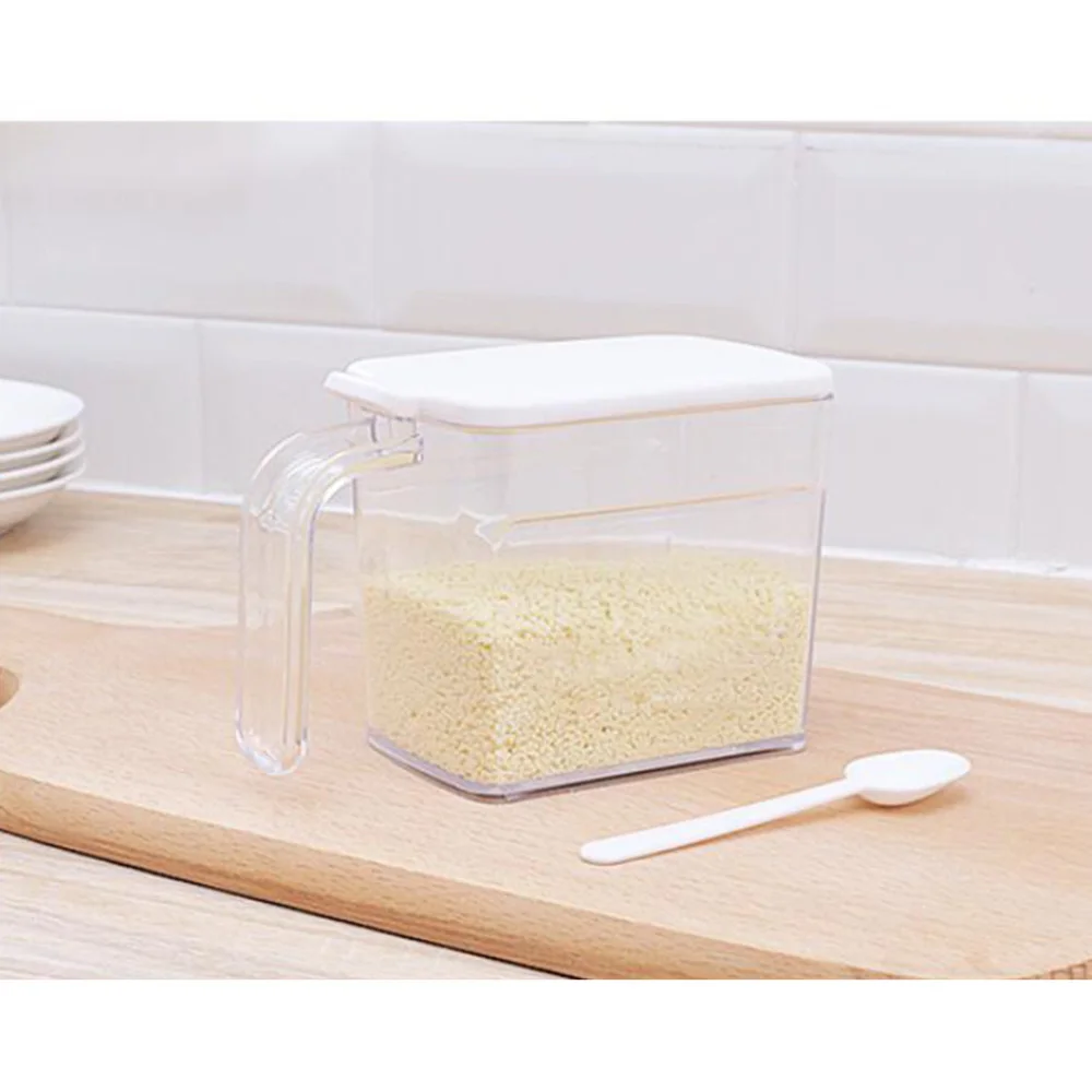 

3pcs in 1 Set Creative Style Transparent Seasoning Bottle Set Condiment Jar Set Condiment Storage Container with Lid Spoon and