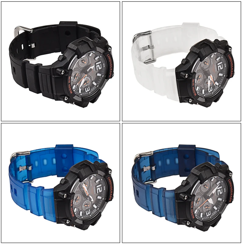 

16mm Resin Strap Band for Casio MCW-100H W-S220 AE-2000 AE-2100 Men Sport Waterproof TPU Replacement Bracelet Watchband Belt