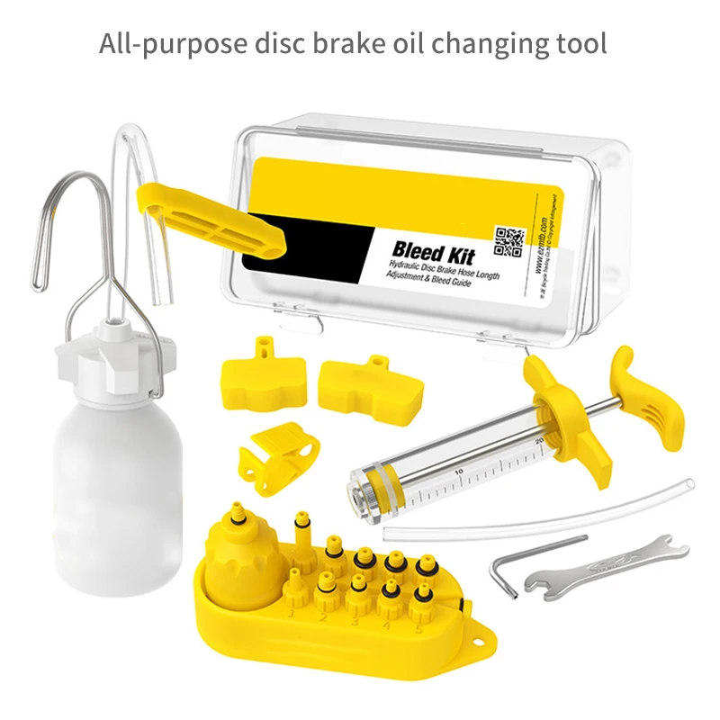 

Bicycle Hydraulic Disc Brake Oil Bleed Kit Funnel Syringe For SHIMANO, SRAM, Avid, MAGURA Series MTB Road Bike Brake Repair Tool