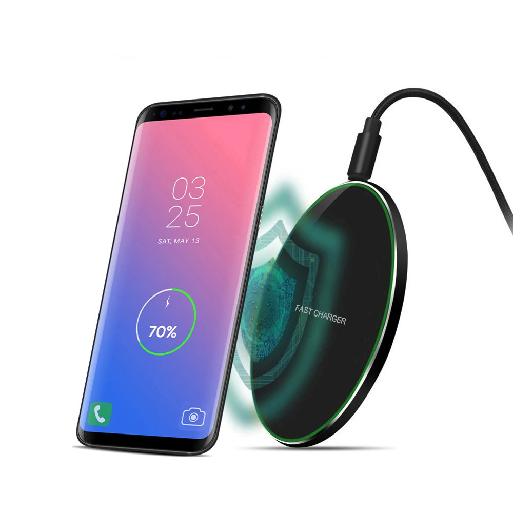 Быстрое беспроводное зарядное устройство 15 Вт для iPhone XS Max X 8 XR 11 samsung S10 S9 Note 9 huawei P30 Pro Xiaomi Mi 9 8 QC 10W Qi зарядная панель