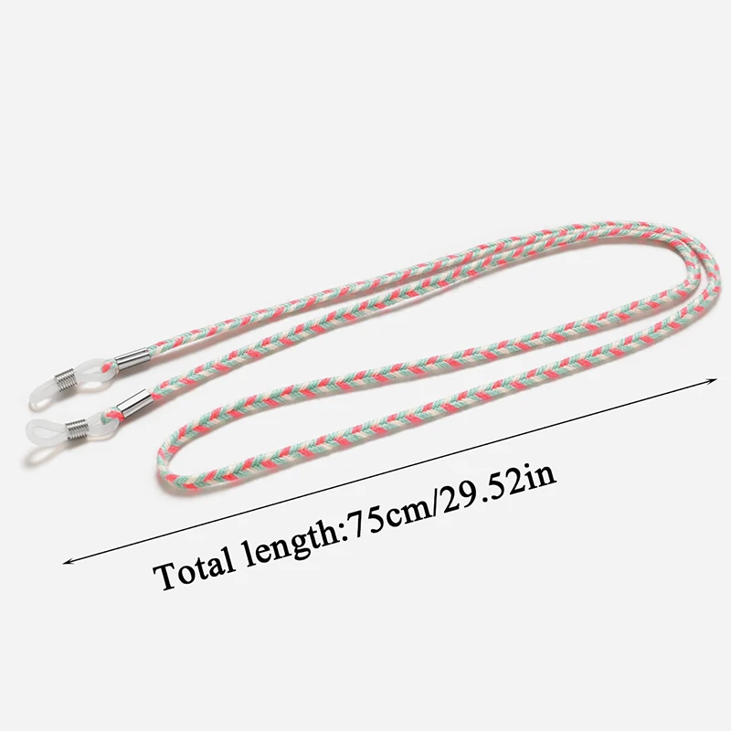 Ретро плетеные очки со стрелками цепочка веревка держатель солнцезащитные