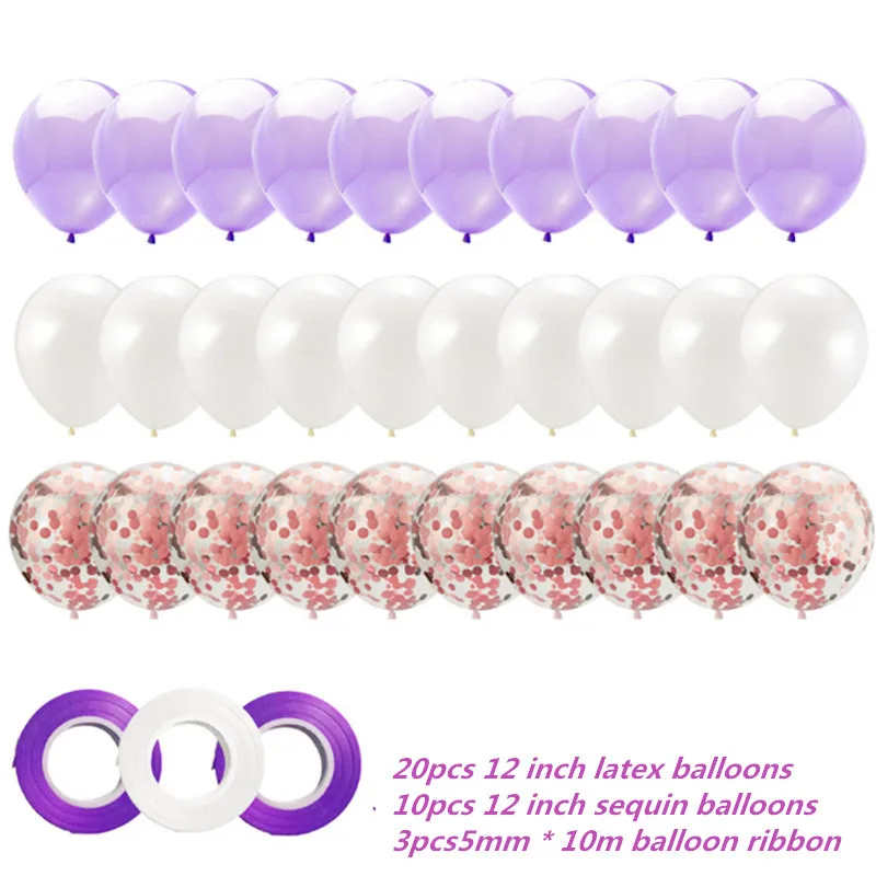 30 шт. 12 дюймов розовое GoldBalloon набор конфетти гелия Baby Shower День рождения украшения