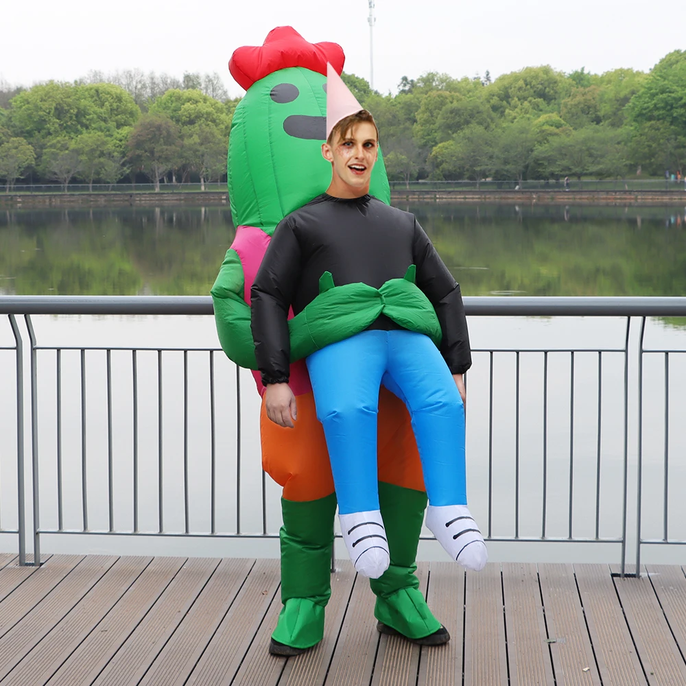 Забавный надувной костюм кактуса инопланетянина для взрослых использования на