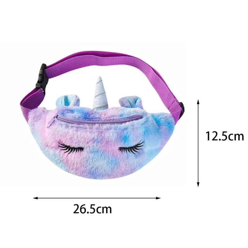 Детская забавная поясная сумка для девочек плюшевые игрушки милый единорог