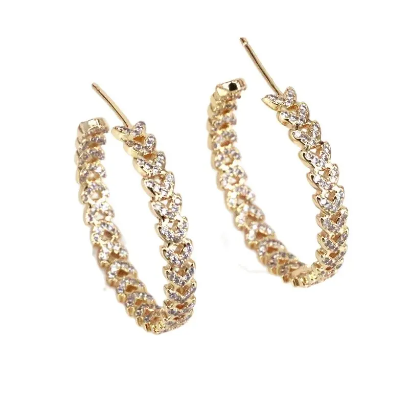 

5Pairs Gold Filled Hoop Earrings For Women Paved Crystal Circle Huggie Hoop Earring CZ Cubic Zirconia Jewelry