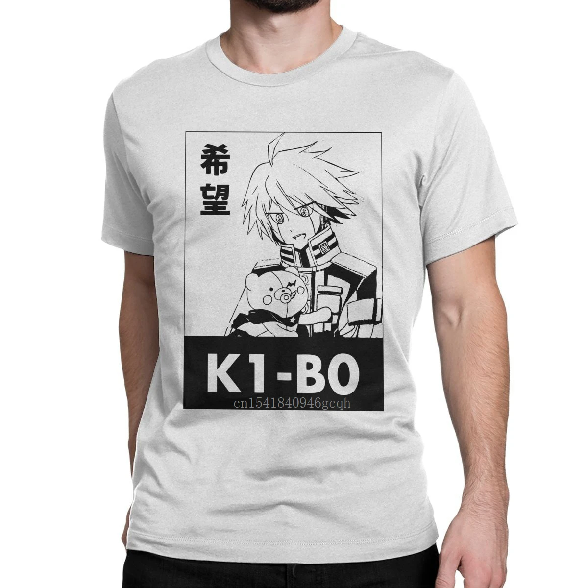 

K1-B0 Manga Danganronpa T-Shirts Men Anime Novelty Cotton Tees Round Neck Short Sleeve T Shirt Printed Tops