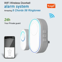 tuya smart wifi door sensor door open closed detectors wifi home alarm compatible with alexa google home tuya app new