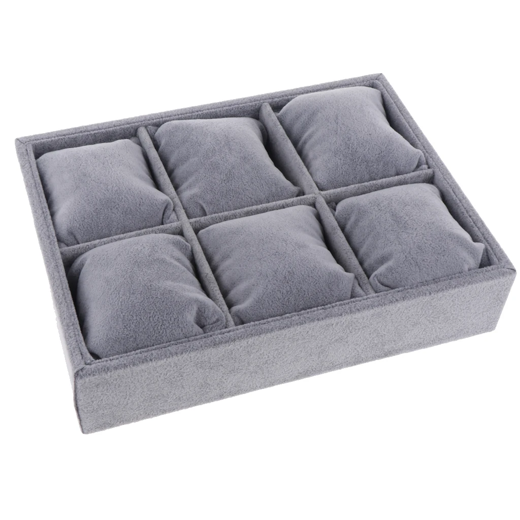 

Velvet Stackable Jewelry Display Trays Showcase Bracelet Organizer Storage