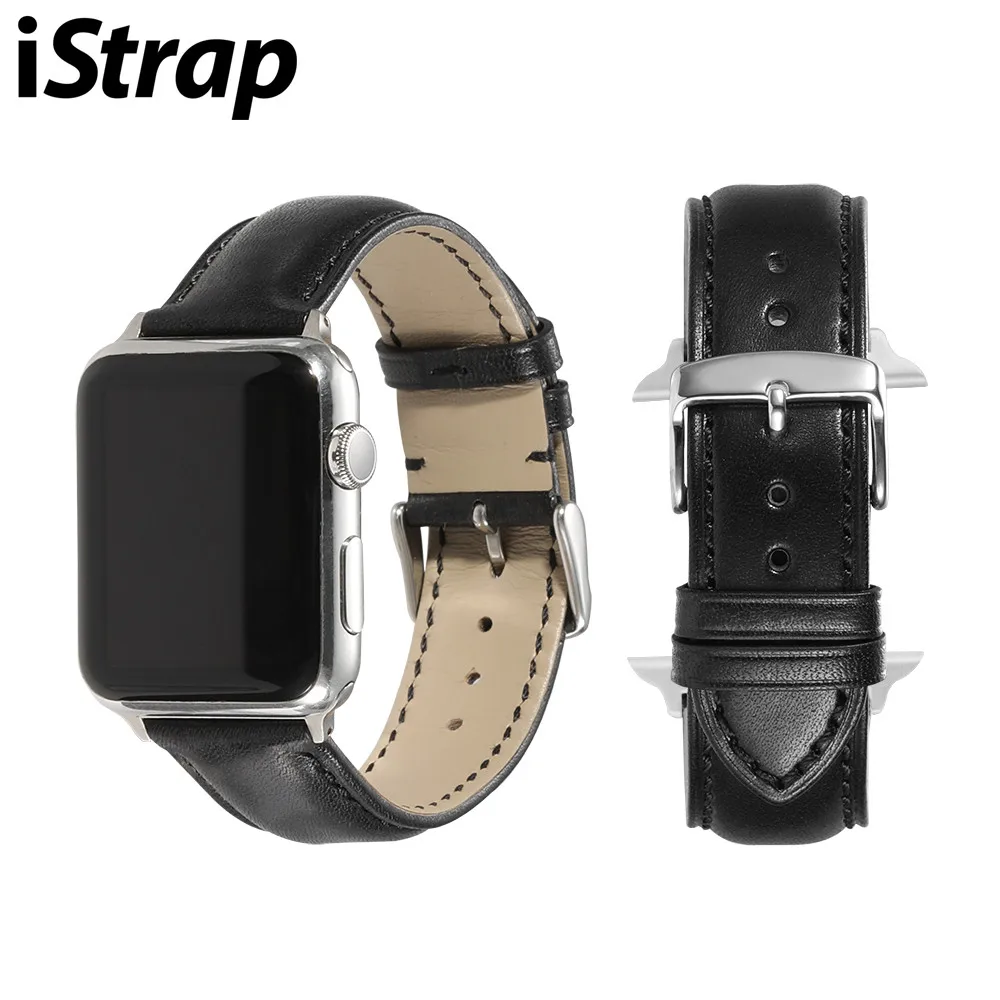 

Кожа Ремешки для наручных часов Apple Watch, версии с кожаным ремешком для Аксессуары для iWatch серии 1/2/3/4 ремешок для часов 38 мм 40 мм 42 44 мм