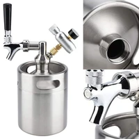 stainless steel mini beer keg growler with adjustable tap faucet and co2 injector for beersodawine