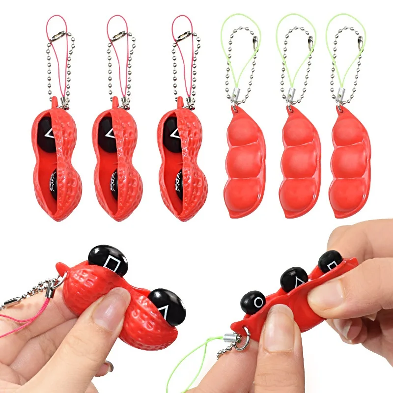 

Игра кальмар арахис игрушки антистресс стрейч струны Push Squishy сенсорные игрушки Мини Куб Антистресс мяч подарок игрушка