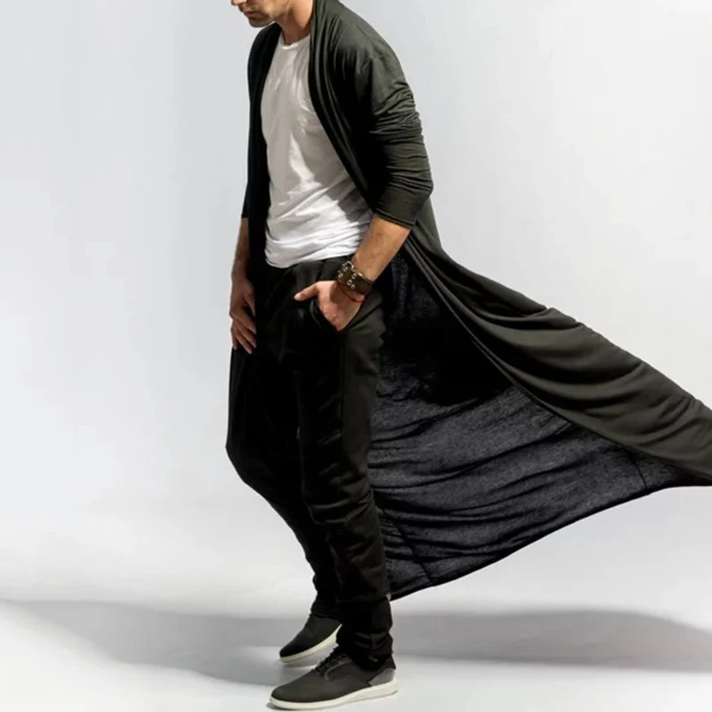 Middle Eastern Country Men's Long Shirt Coats Cloak Man Vintage Summer Outerwear Casual Plus Size 3XL Cardigan Shirts A487 | Мужская