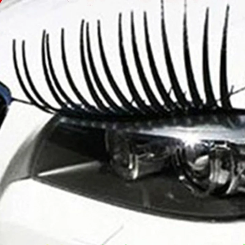 Car sticker headlight three-dimensional beautiful eyelash stickers fake electric material eye exterior accessories new | Автомобили и