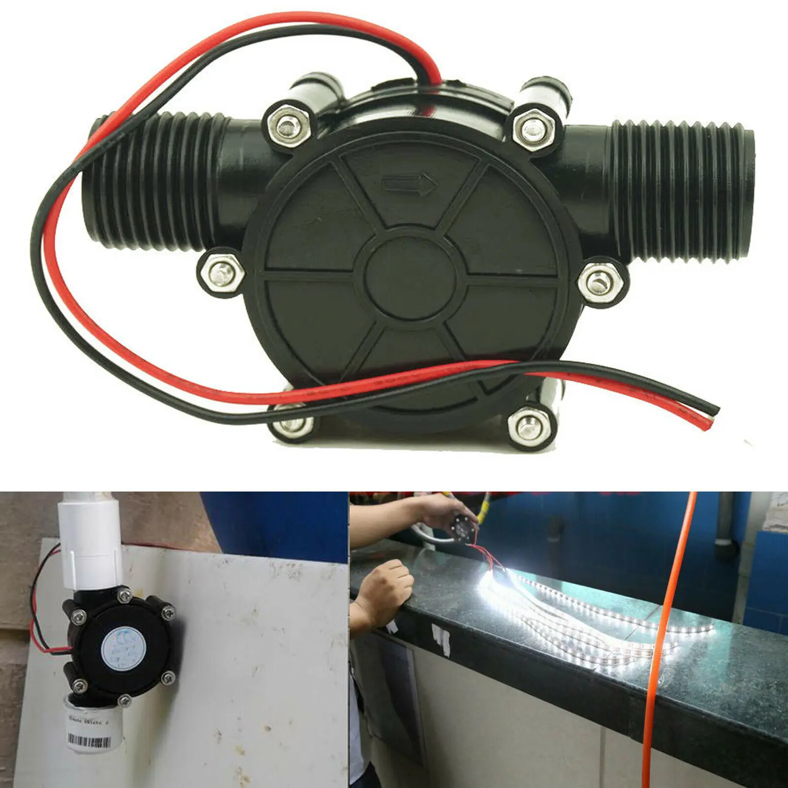 10 Вт воды турбинный генератор микро гидро ГЭС DIY светодиодный Мощность DC5V 12V