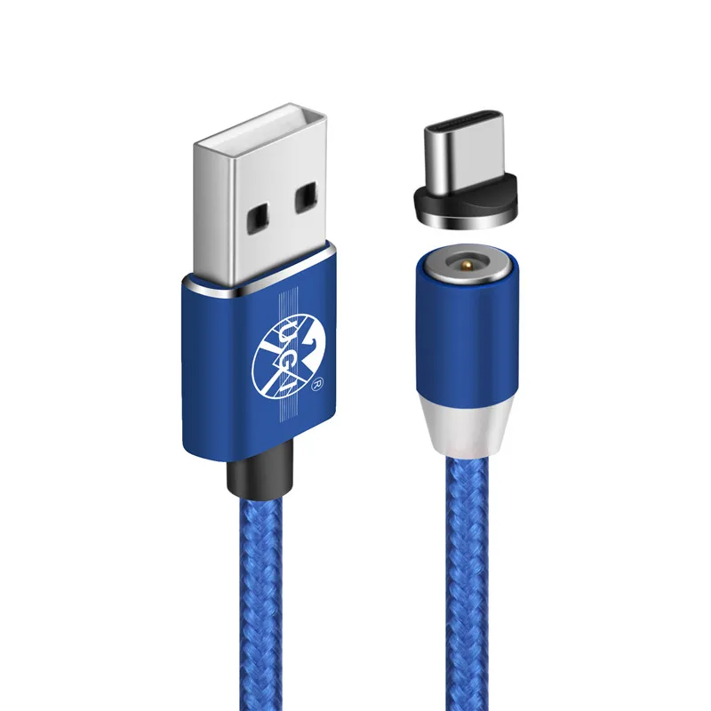 Blue Type-C Cable 3/6/10FT USB Магнитная Зарядка Зарядное устройство Тип кабеля type-c для Apple iPhone 8 7 6s samsung Лот - Цвет: Blue Type-C Cable