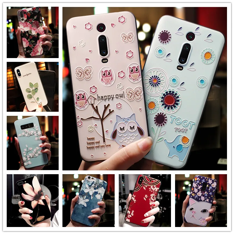 

For ZTE nubia Red Magic 5G Case 3D Flower Emboss Silicone Phone Cover For ZTE nubia Red Magic 6 Pro Blade A5 2020 2019 M2 V9
