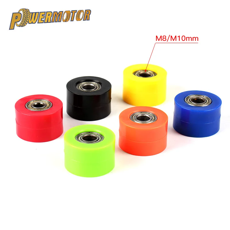 

8mm 10mm Metal Plastic Drive Chain Roller Pulley Wheel Slider Tensioner Wheel Guide For Street Bike Enduro Motorcycle Motocross