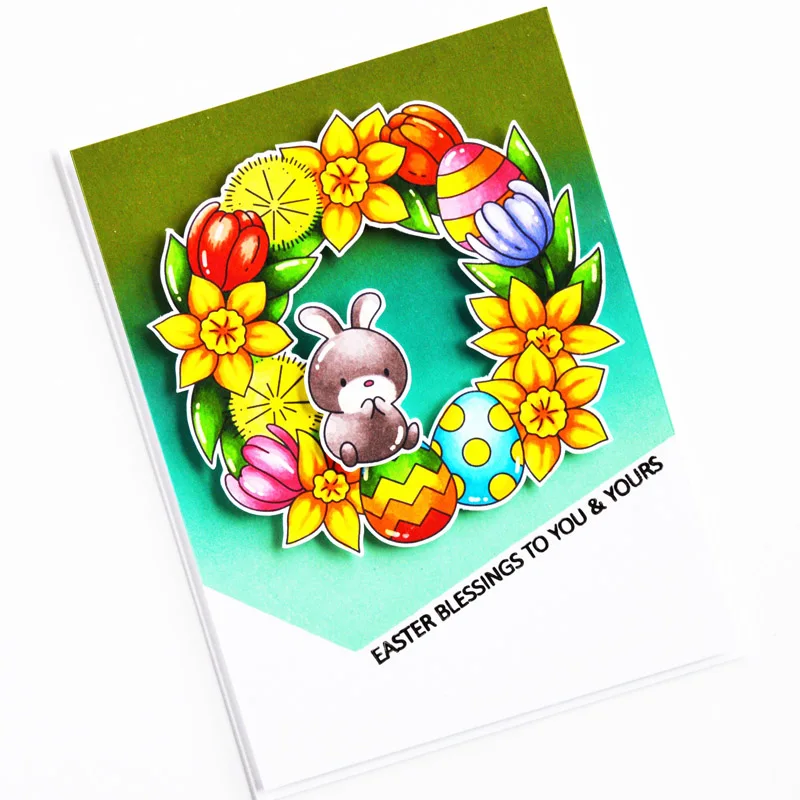 Кольцо вокруг весны штамп комплект и координации умирает венок баранина кролик