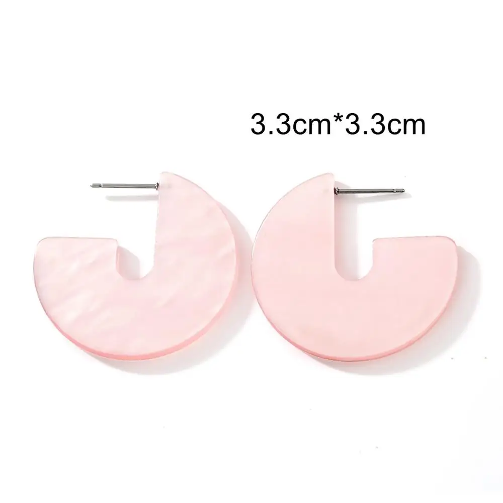 Женские серьги-подвески темно-зеленые полукруглые из смолы в полоску элегантные