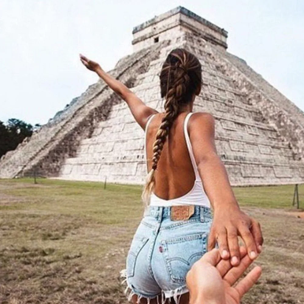 Женский сексуальный боди без рукавов с открытой спиной сплошной цвет пуловеры