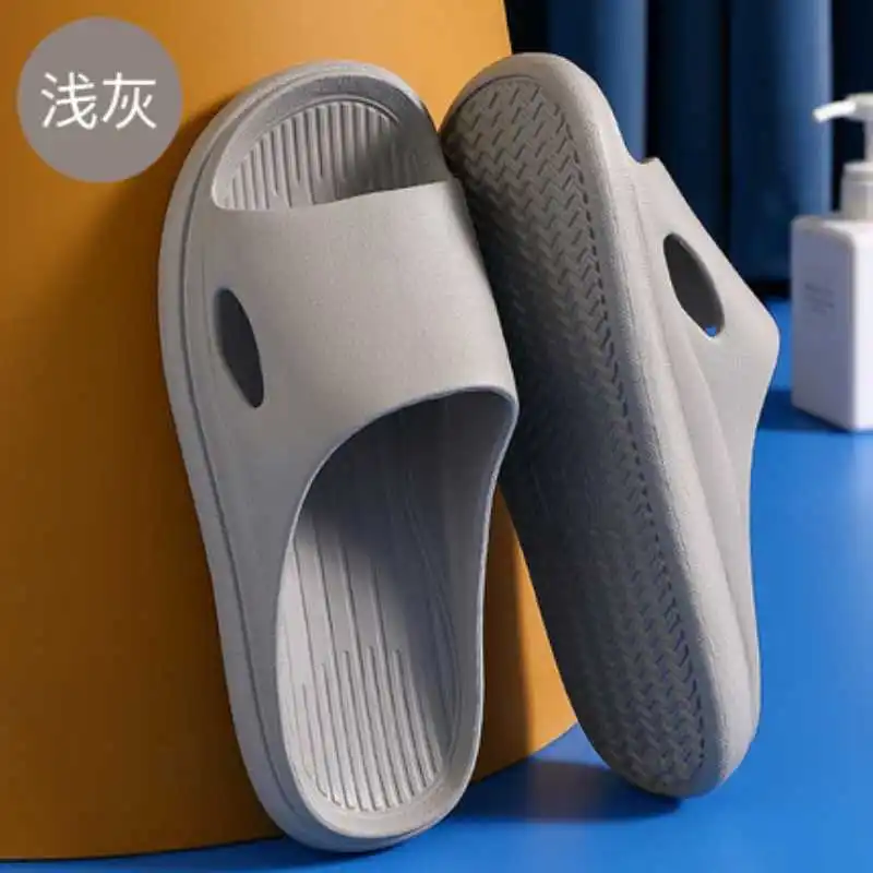 

Мужские массажные тапочки большого размера, домашние Мокасины, Нескользящие сланцы для ванной, мягкая подошва унисекс, потертости y52