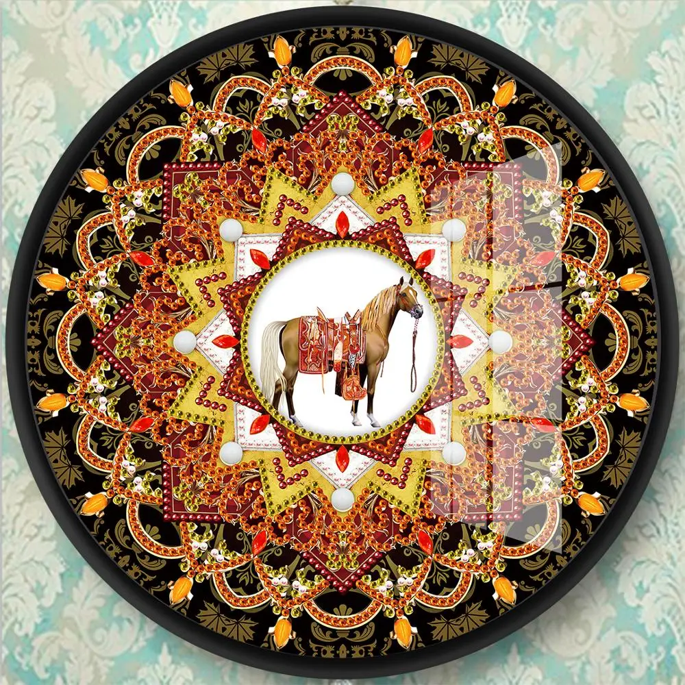 

2PCs Animal horse Pattern Diamond Painting Cross Stitch 5D DIY Diamond Embroidery Home Wall Decoration Friend Gift