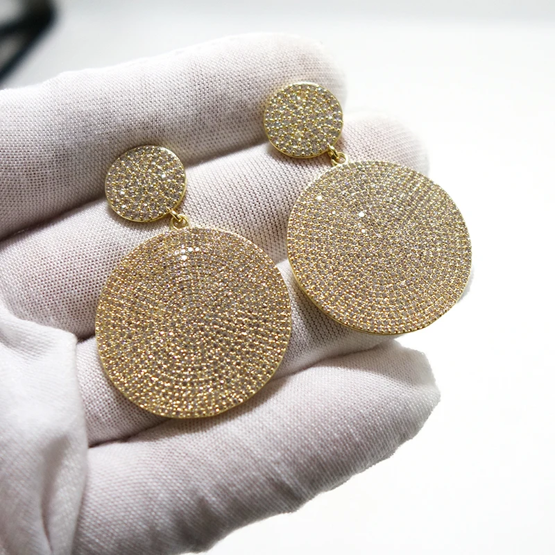 

Trendy Stud Earrings For Women Wedding Full Cubic Zircon Brincos boucle d'oreille 2020 Trendy Bohemia Jewelry HOT