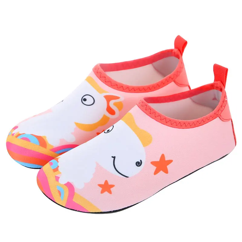 

Boy Girl Quick Dry Non-Slip Aqua Shoe Seaside Breathable Lightweight Barefoot Beach Children Upstream Water Shoes Swimming Shoe