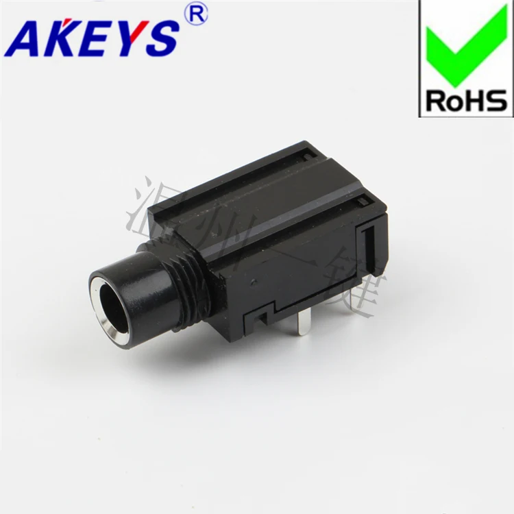 6 шт. PJ-604A pin Master Audio jack переключатель 9 ножки со штырьком разъем питания 6,35 мм вход для наушников