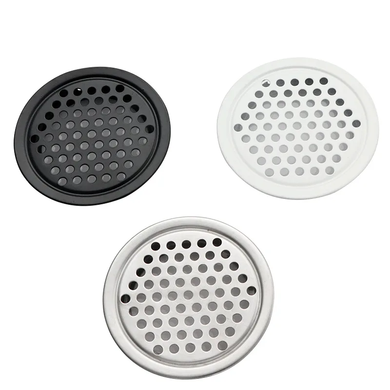 4pcs/Lot Wardrobe Cabinet Mesh Hole Black Air Vent Louver Ventilation Cover Stainless Steel Black/White/Silver Color - купить по