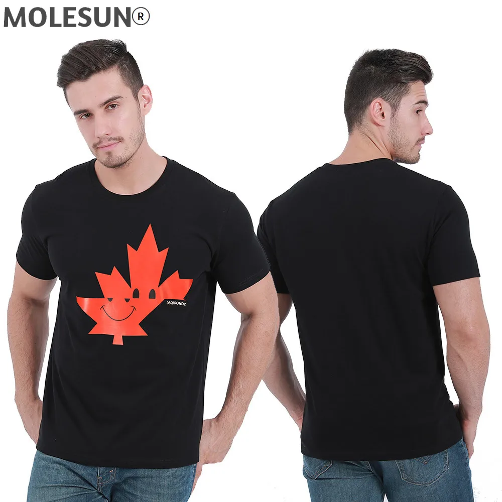 

Мужская хлопковая футболка с круглым вырезом, коротким рукавом и надписью