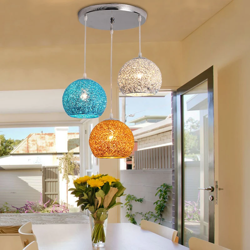 Современные настраиваемые цветные железные подвесные светильники для спальни