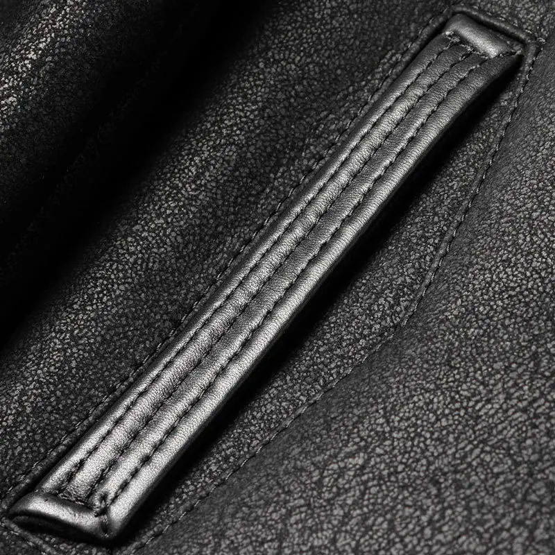 

winter men's Real fur coat, real sheep skin Vintage fur coat, thick coat