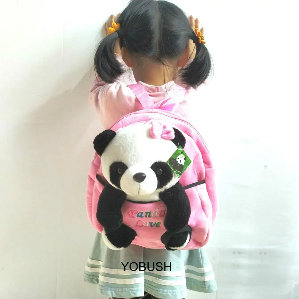 Плюшевый рюкзак Кукла-панда 2-в-1 школьный ранец для малышей детского сада Детская