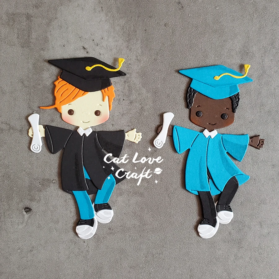 Мальчика Выпускной бакалавра форма металлический Трафаретный вырубной штамп