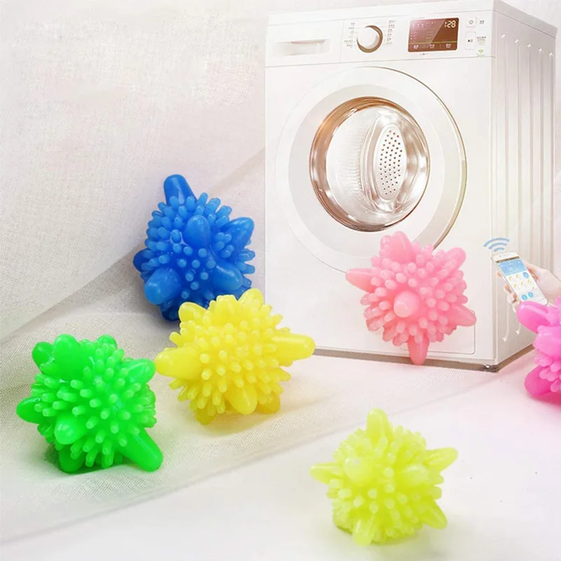 5Pcs/lot Magic Laundry Ball Reusable Tangle-Free Eco-Friendly Scrubbing Balls Softener Starfish Shape PVC Solid Cleaning | Дом и сад