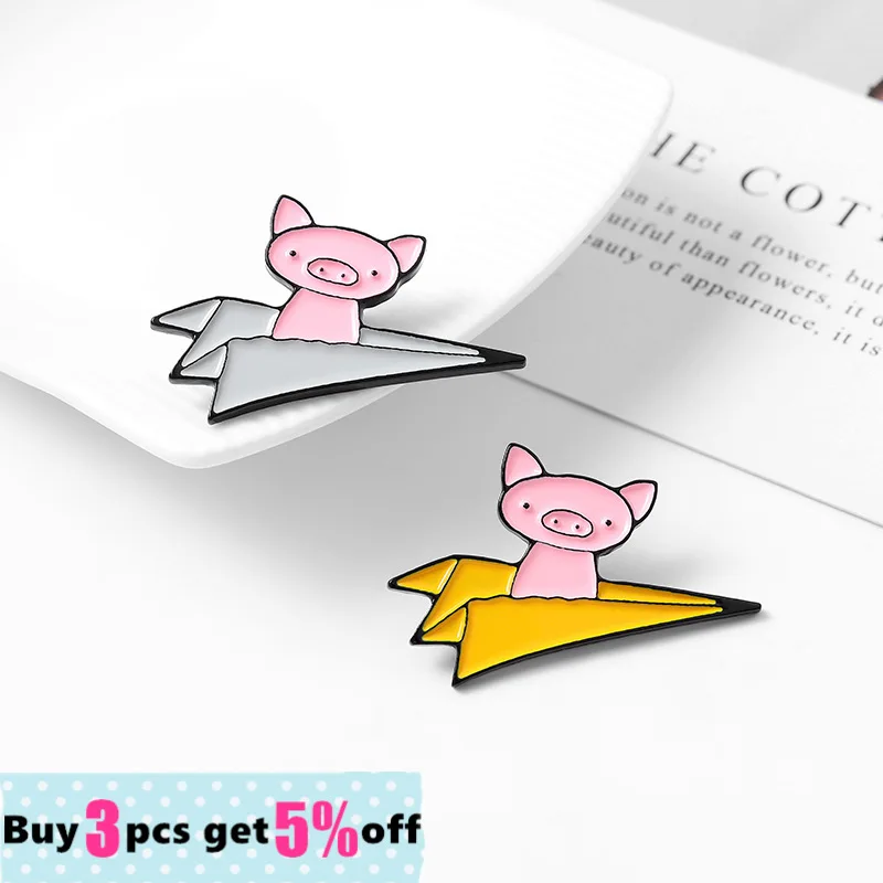 Индивидуальные эмалированные булавки в виде Свинки на лацкан броши милой свиньи