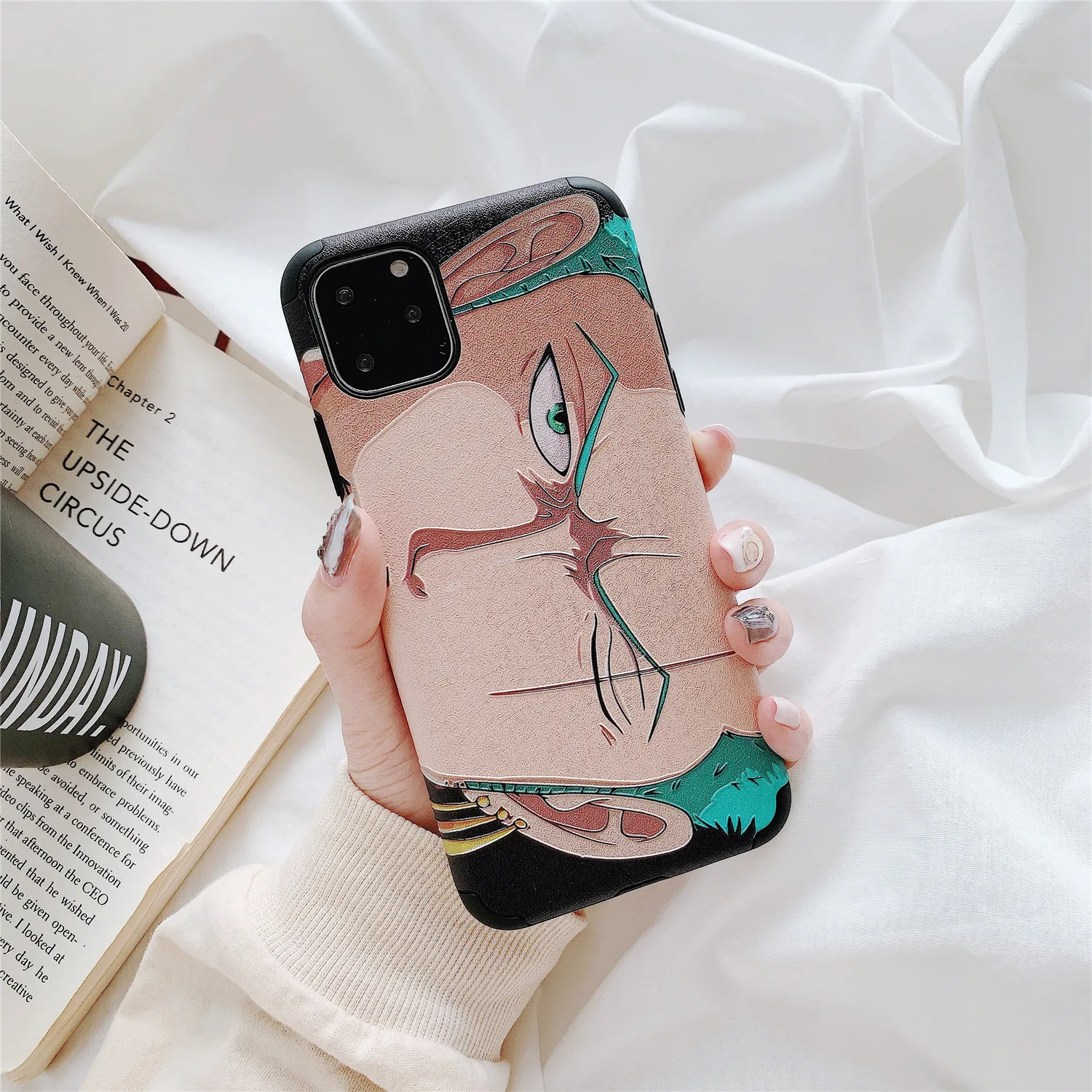 Арбузно-красный One Piece funda Case for iphone 11 Pro Max Japan Anime Luffy Zoro Naruto TPU back cover for iPhone XR XS Max 8 7 6 6S Plus Coque - Цвет: Арбузно-красный