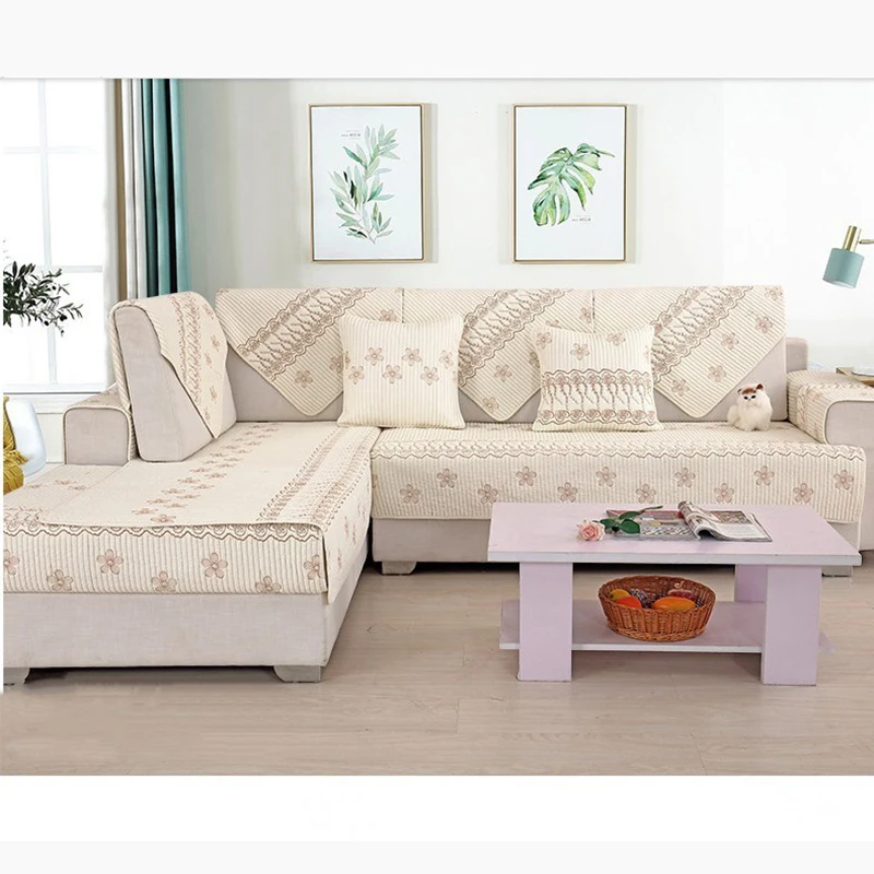 Хлопковый чехол для дивана в гостиную Современная Скандинавская Нескользящая