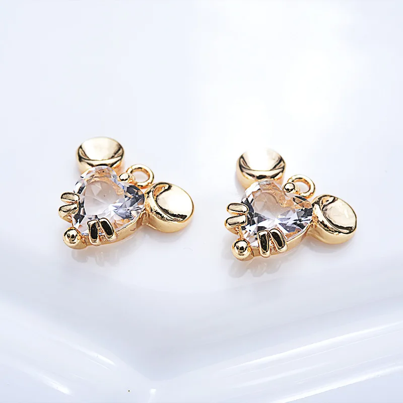 ZG новое ожерелье кулон аксессуары оптом цвет циркония мультфильм Микки Маус