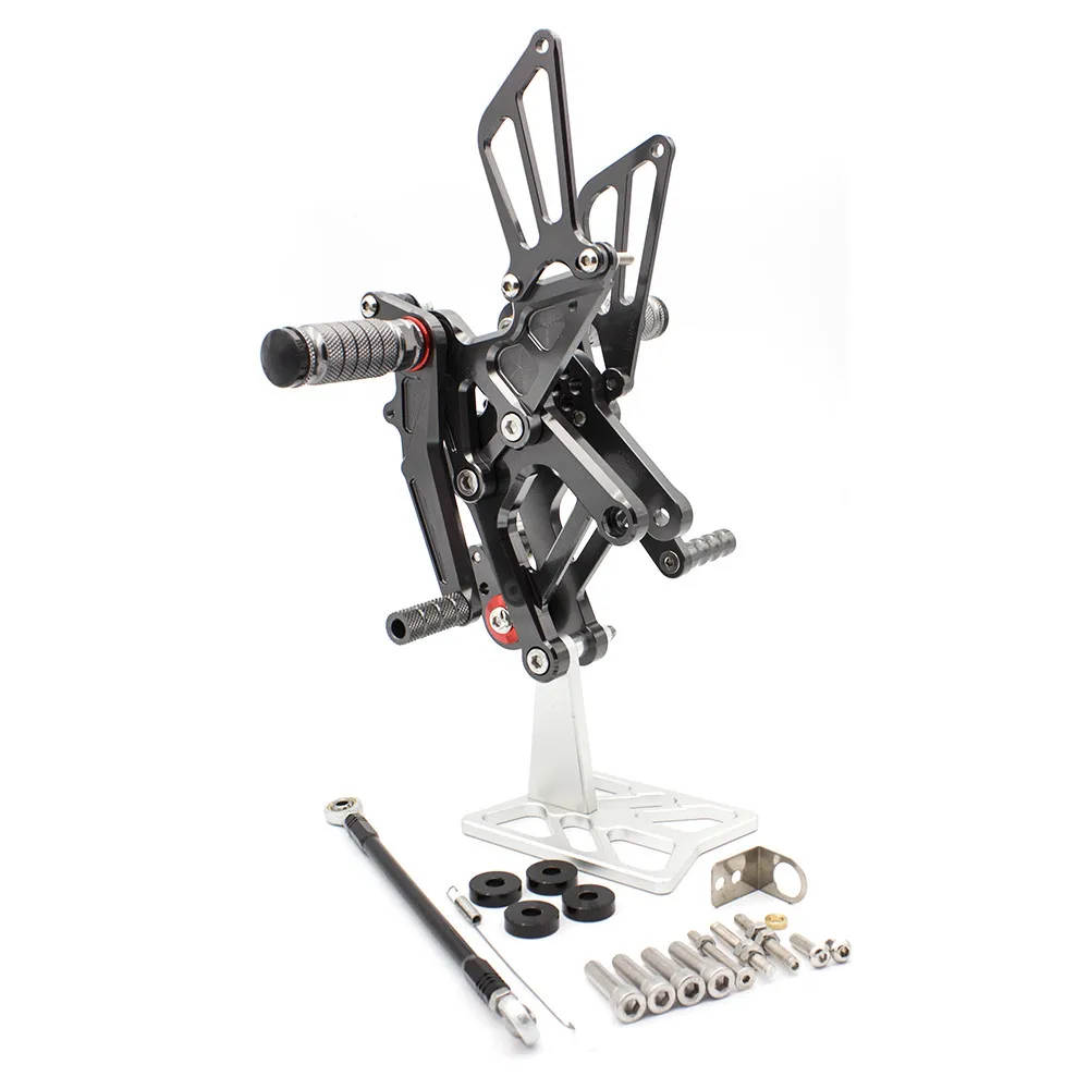 Регулируемые подножки для мотоцикла MFS черные Honda CBR150 CBR125 2011 2012 2013 2014 2015|Подставки