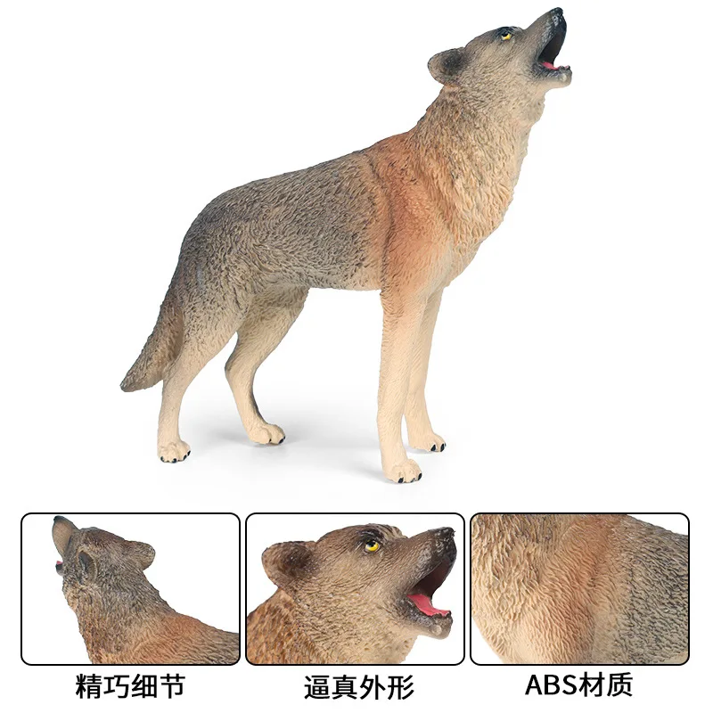 

Revolution Wild Animal Model Wolf Solid Static Plastic Forest Animal Wolf Model Children Cognitive Toy Decoration