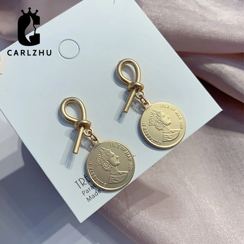 2020 Trendy Vintage Coin Portrait Pendant Drop Dangle Earrings 925 Sterling Silver Ethnic Jewelry For Women Charm Gift |