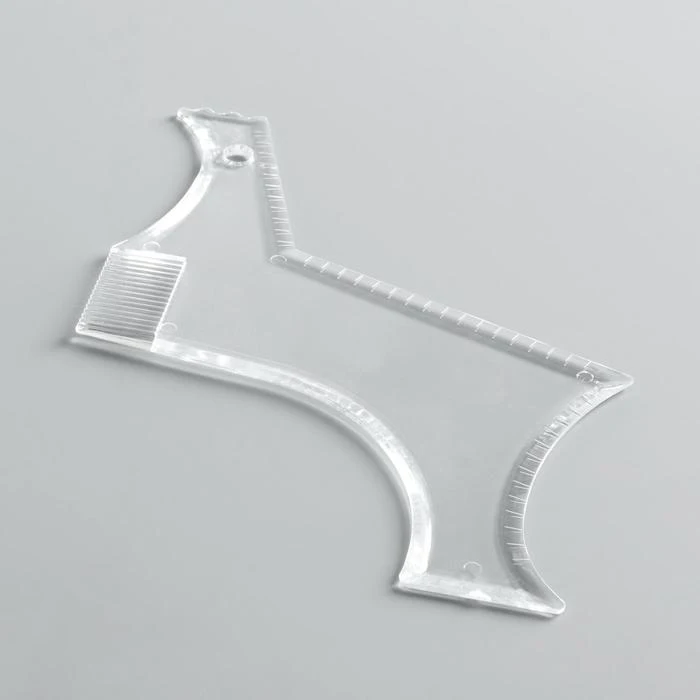 Трафарет для бритья бороды и усов с расческой |