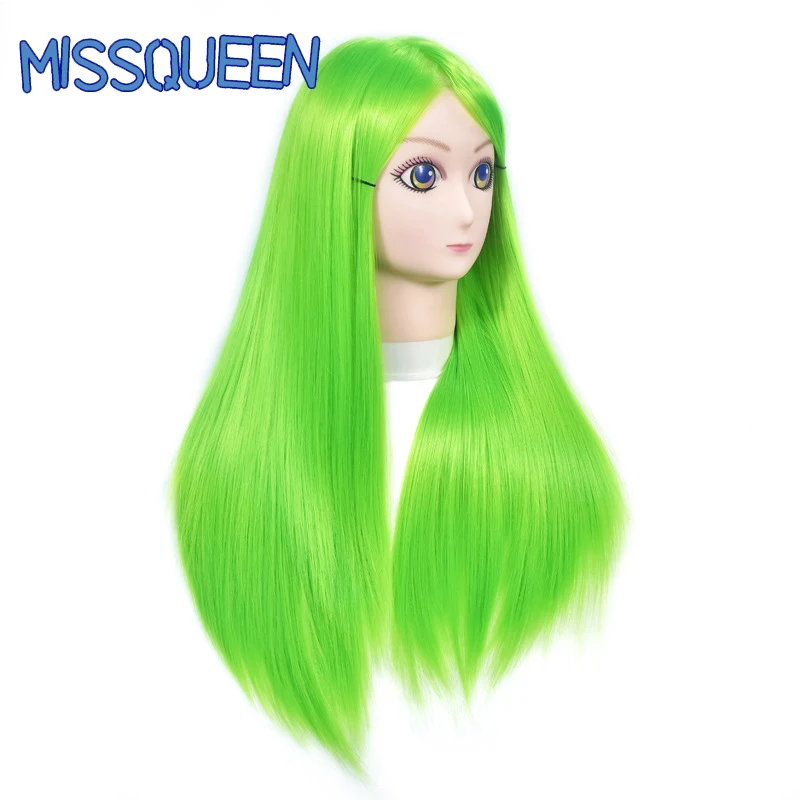 MISSQUEEN Косплей манекен голова 60 см длинные волосы серые салон красоты