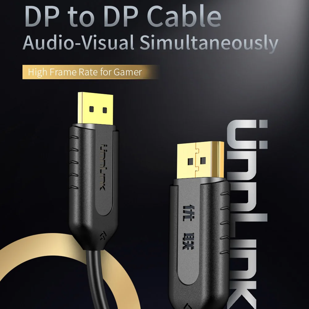 Unnlink порт дисплея 1 2 кабель 4K 60 Гц 2K 144 DP 5 м фотоадаптер для ПК монитора графической