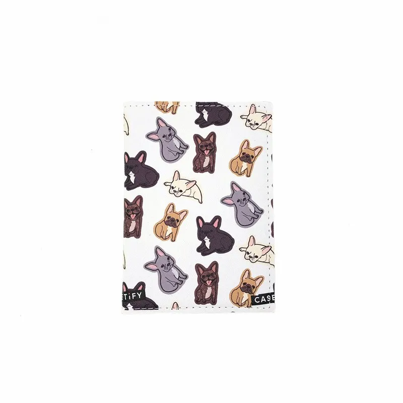 cute dog pu travel passport case id card cover passport holder protector organizer travel super quality women men card holder free global shipping