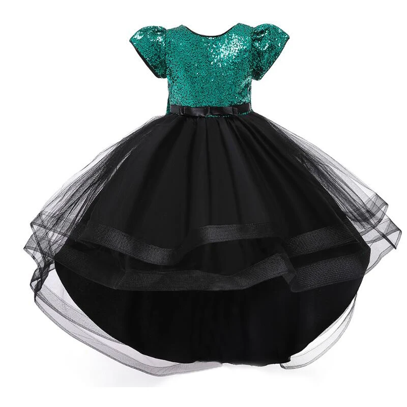 

Детское танцевальное платье принцессы с блестками, Детские Свадебные карнавальные танцевальные костюмы, наряды для девочек Вечерние вечер...