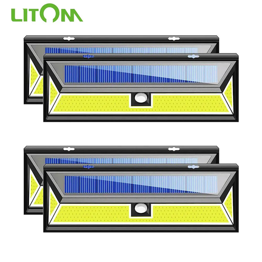 4 шт. в упаковке LITOM XG888 180 светодиодный S солнечный светильник движения Сенсор