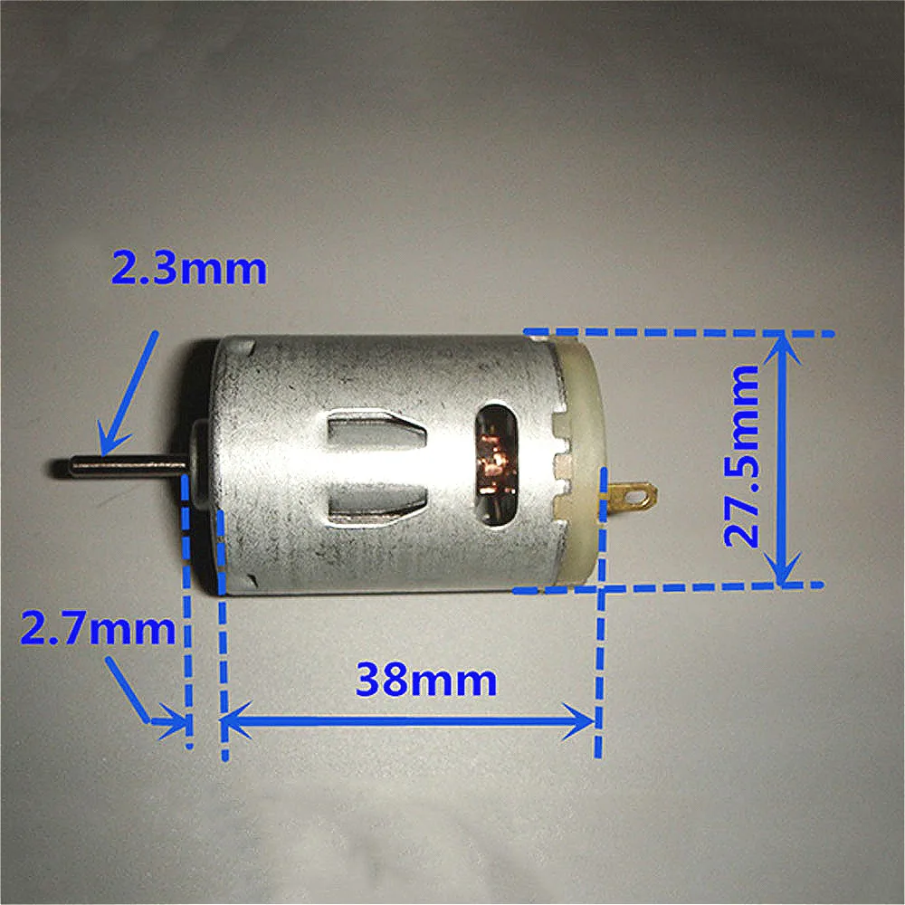 Микро Мини RS-385 мотор круглый DC 12V 24V 36V высокоскоростная медная углеродная щетка
